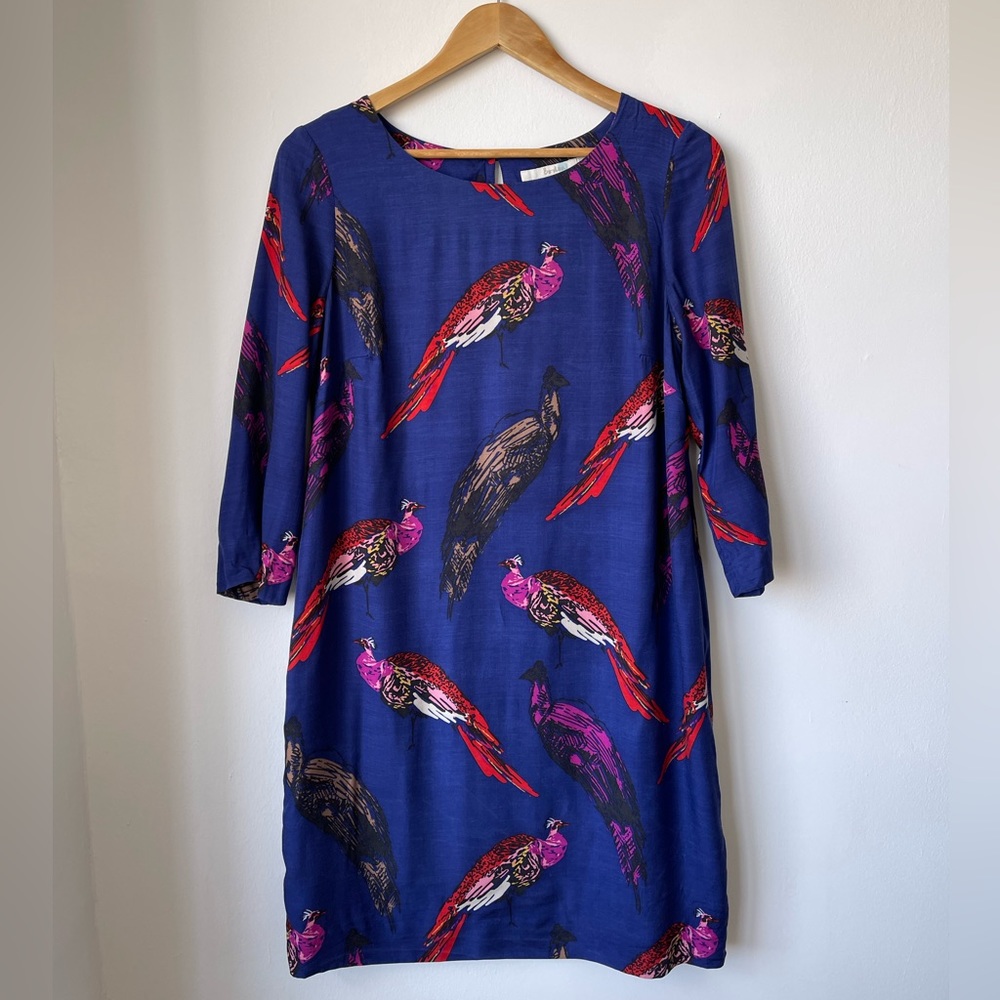 Boden Peacock Tunic Dress, size 8 🦚